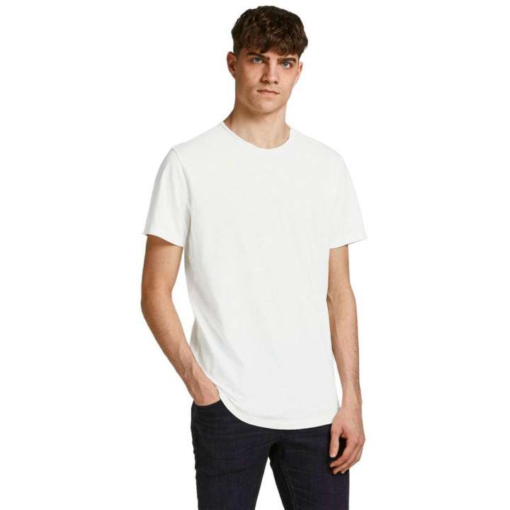 Priser på Jack Jones Cream Organic Cotton T-Shirt