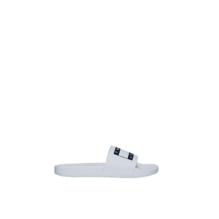 Priser på Tommy Hilfiger Jeans Cream Polyethylene Sandal