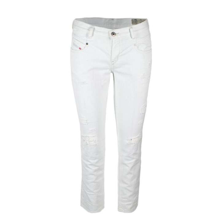 Priser på Diesel White Cotton Jeans & Pant