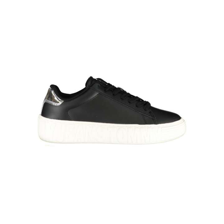 Priser på Tommy Hilfiger Black Leather Women Sneaker