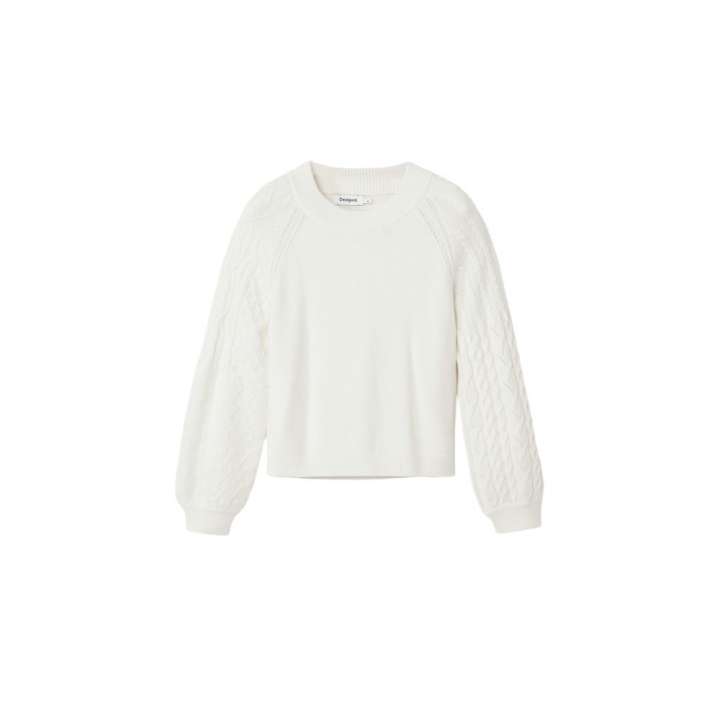 Priser på Desigual White Viscose Sweater