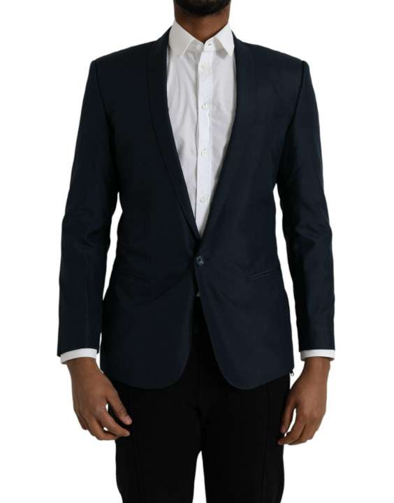 Priser på Dolce & Gabbana Blue MARTINI Shawl Single Breasted Blazer