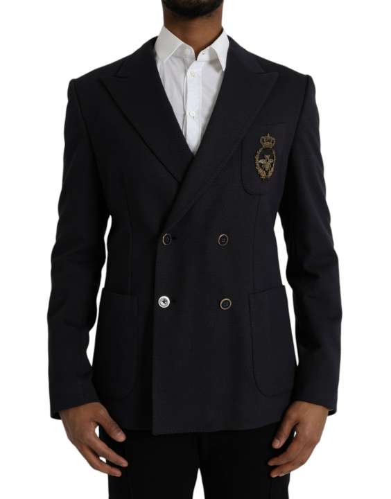 Priser på Dolce & Gabbana Dark Blue Crown Bee Double Breasted Blazer