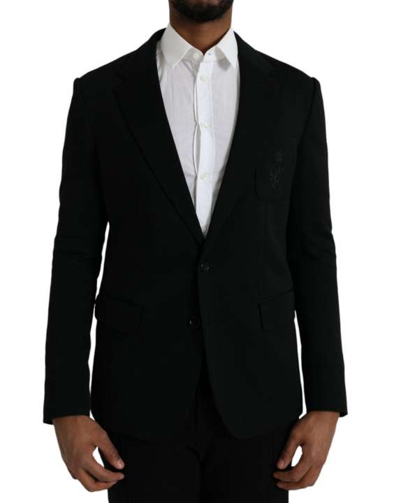 Priser på Dolce & Gabbana Black Wool Notch Single Breasted Coat Blazer