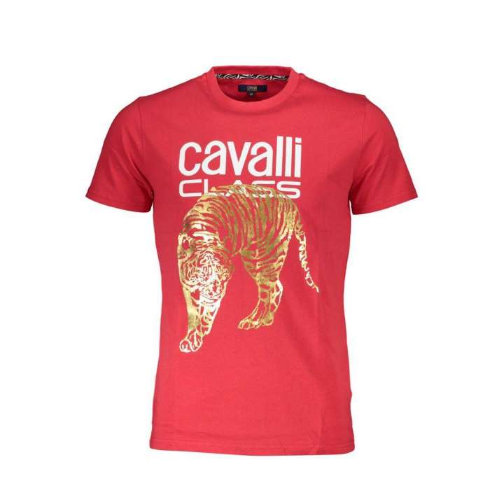 Priser på Cavalli Class Red Cotton T-Shirt