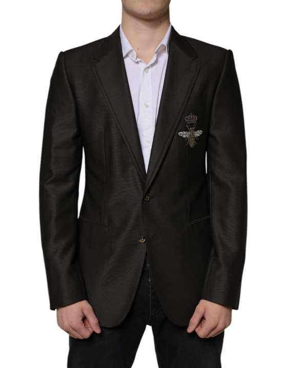 Priser på Dolce & Gabbana Black Bee Wool Single Breasted Formal Blazer