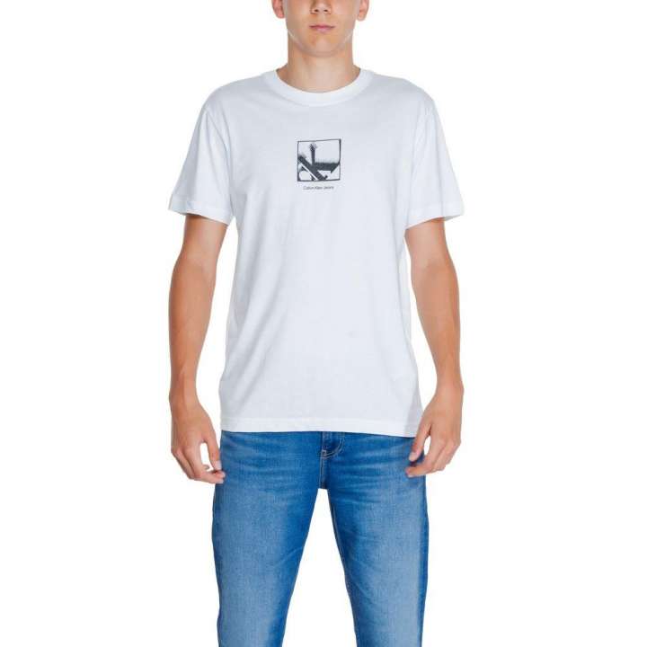 Priser på Calvin Klein Jeans White Cotton Rigenerato T-Shirt