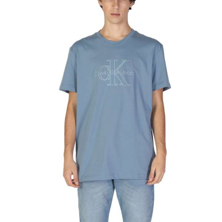 Priser på Calvin Klein Jeans Blue Cotton T-Shirt