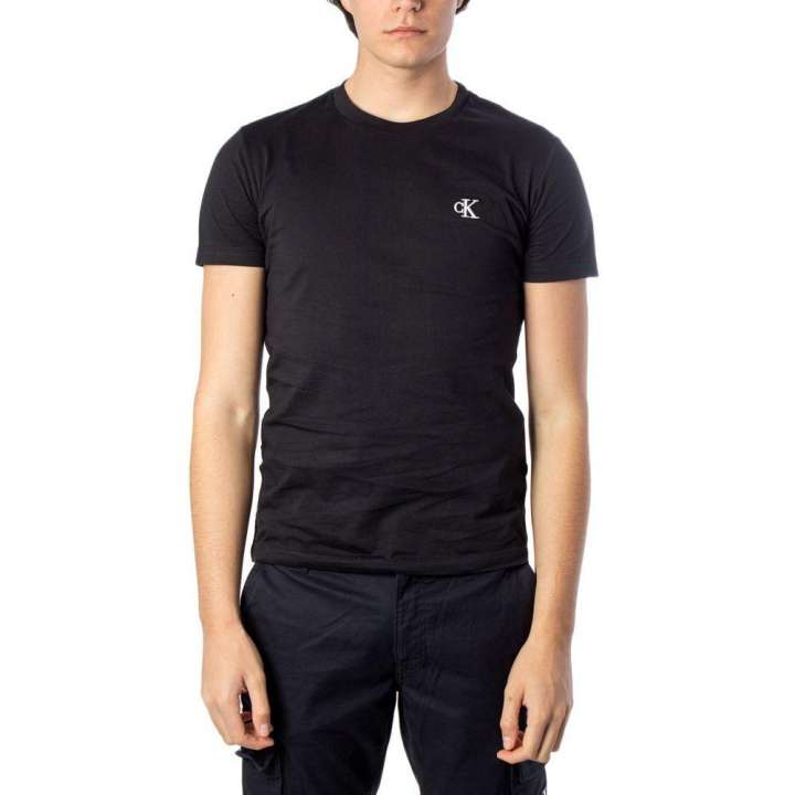 Priser på Calvin Klein Jeans Black Cotton T-Shirt