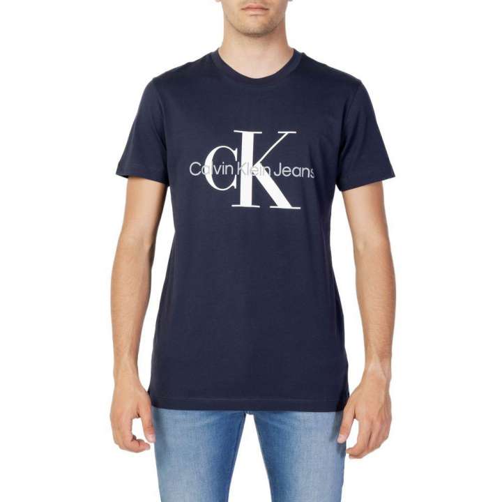 Priser på Calvin Klein Jeans Blue Cotton T-Shirt