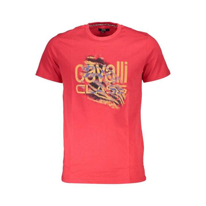 Priser på Cavalli Class Red Cotton T-Shirt