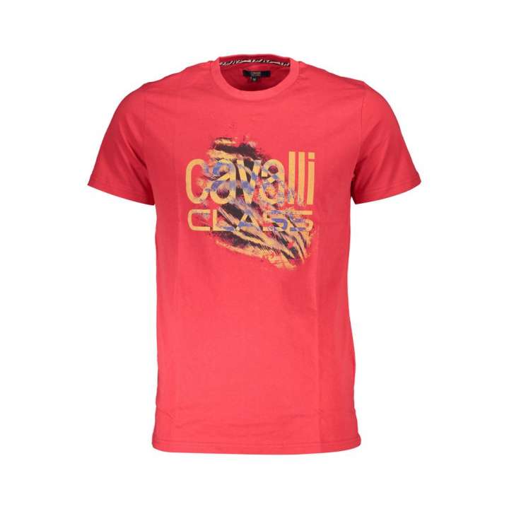 Priser på Cavalli Class Red Cotton T-Shirt