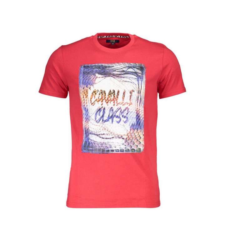 Priser på Cavalli Class Red Cotton T-Shirt