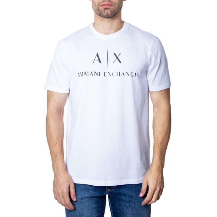 Priser på Armani Exchange White Cotton T-Shirt