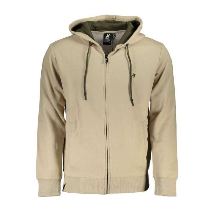 Priser på U.S. Grand Polo Chic Beige Hooded Zip Sweater