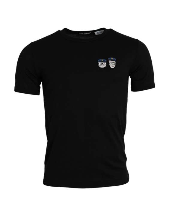 Priser på Dolce & Gabbana Black #DGFamily Cotton Crew Neck T-shirt