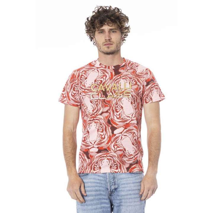 Priser på Cavalli Class Red Cotton Men T-Shirt