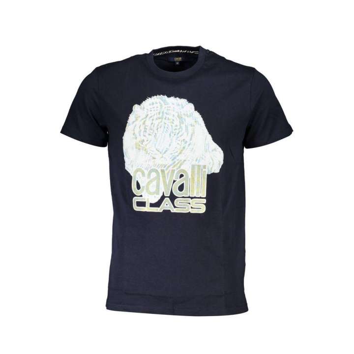 Priser på Cavalli Class Blue Cotton T-Shirt