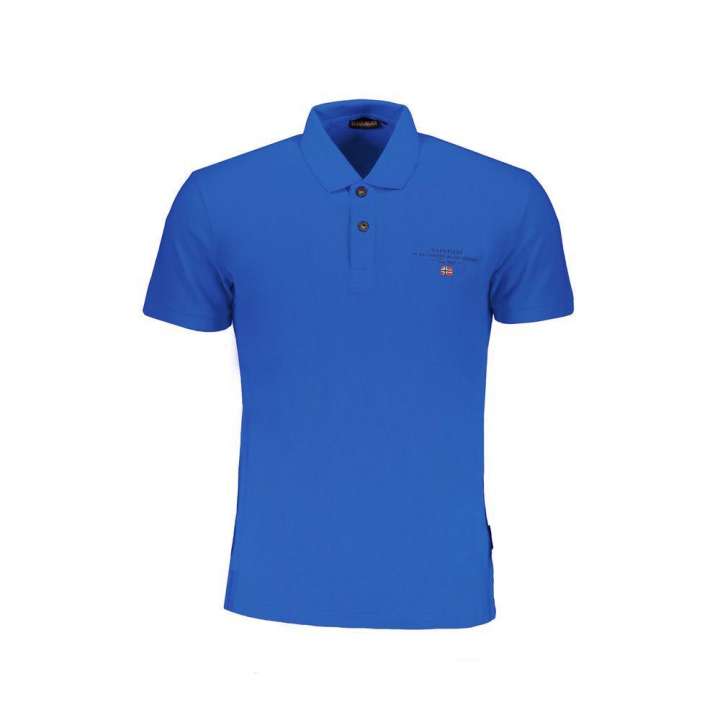 Priser på Napapijri Blue Cotton Polo Shirt