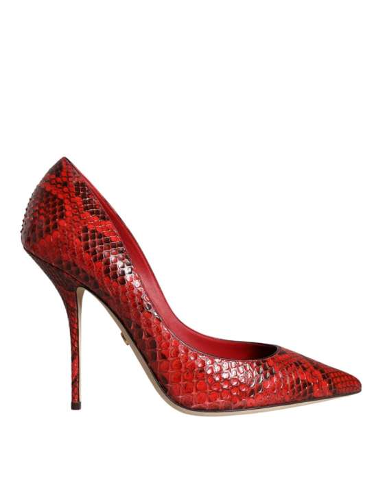 Priser på Dolce & Gabbana Red Leather Stiletto High Heels Pumps Shoes