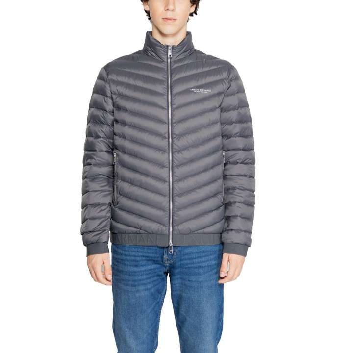 Priser på Armani Exchange Gray Polyester Jacket