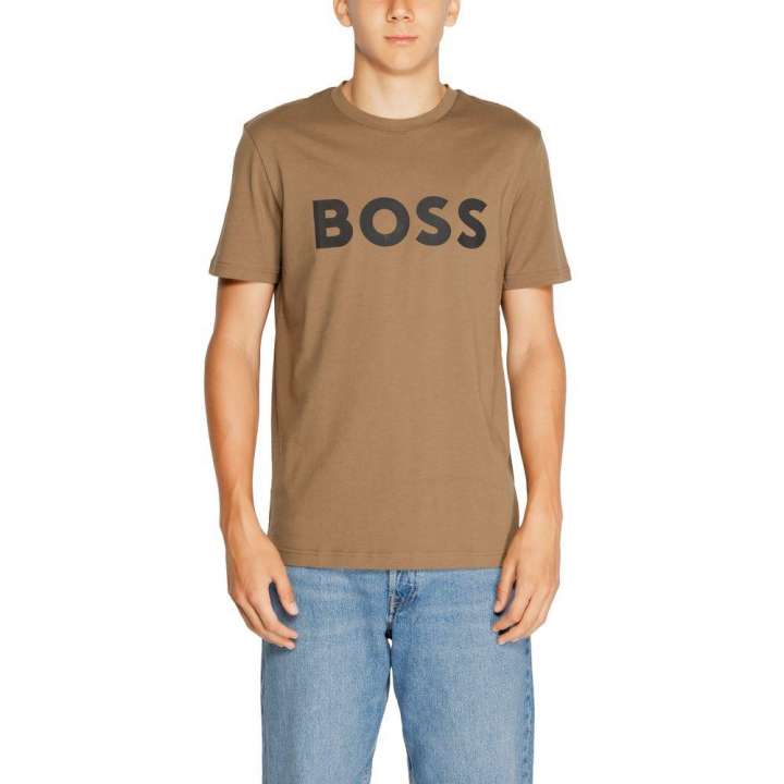 Priser på Hugo Boss Brown Cotton T-Shirt