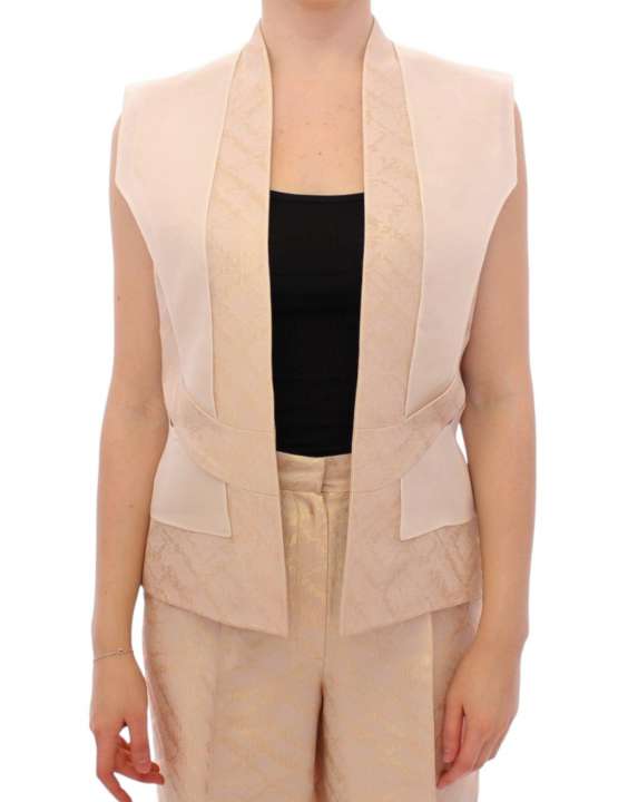 Priser på Zeyneptosun Exclusive Beige Brocade Sleeveless Vest