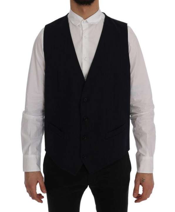 Priser på Dolce & Gabbana Elegant Striped Wool Blend Waistcoat Vest