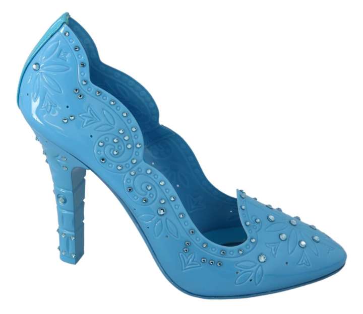 Priser på Dolce & Gabbana Crystal Embellished Blue Cinderella Pumps