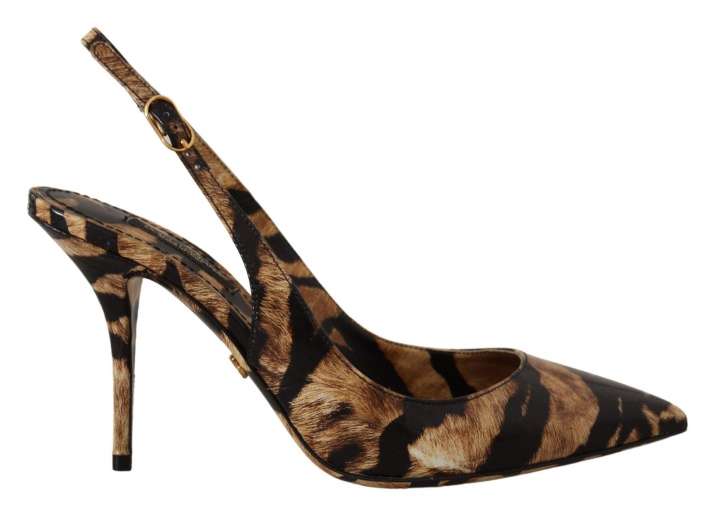 Priser på Dolce & Gabbana Tiger Pattern Slingback Heels Pumps