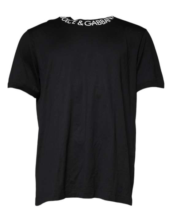 Priser på Dolce & Gabbana Black Logo Shorts Sleeves Crewneck T-shirt