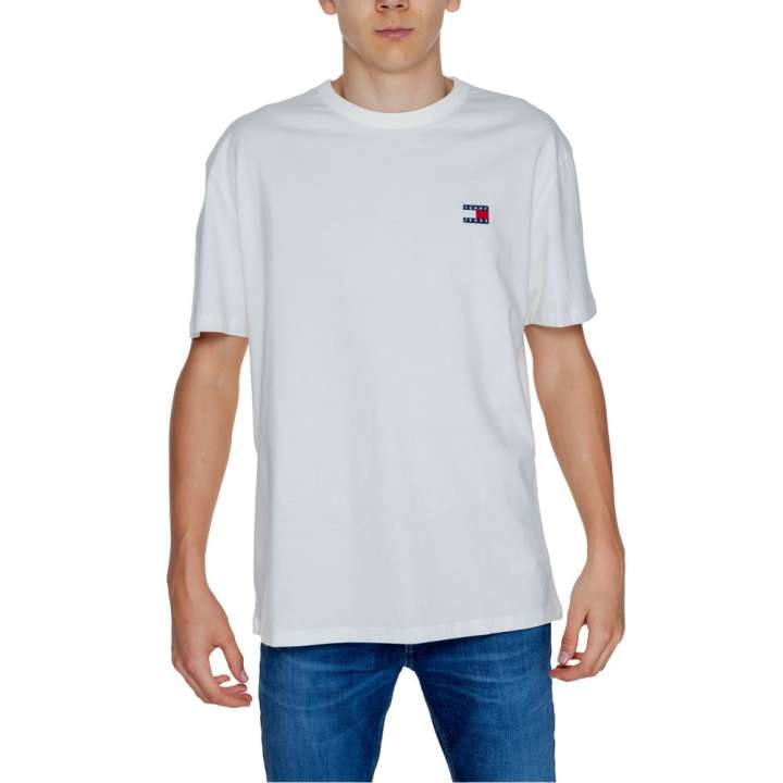 Priser på Tommy Hilfiger Jeans White Cotton T-Shirt