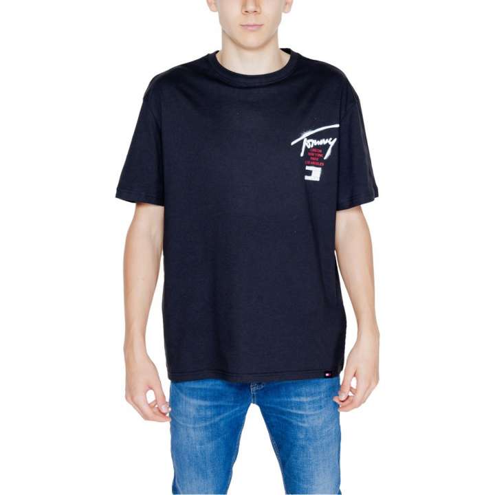 Priser på Tommy Hilfiger Jeans Black Cotton Rigenerato T-Shirt