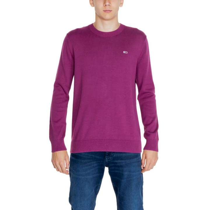 Priser på Tommy Hilfiger Jeans Purple Organic Cotton Sweater