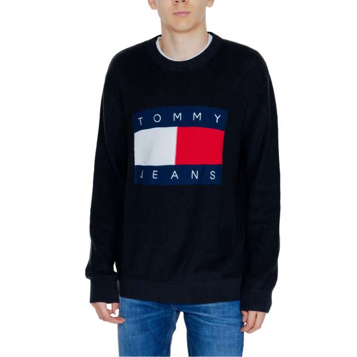 Priser på Tommy Hilfiger Jeans Black Organic Cotton Sweater