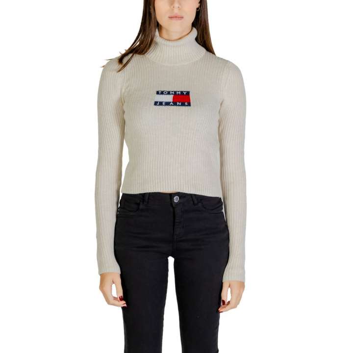 Priser på Tommy Hilfiger Jeans Beige Recycled Polyester Sweater