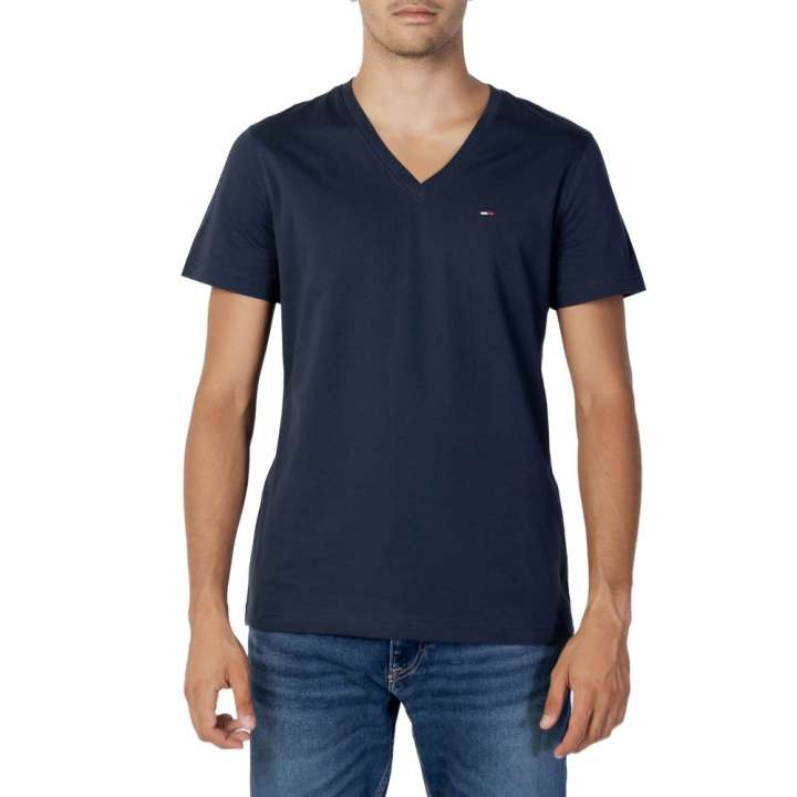 Priser på Tommy Hilfiger Jeans Blue Cotton T-Shirt