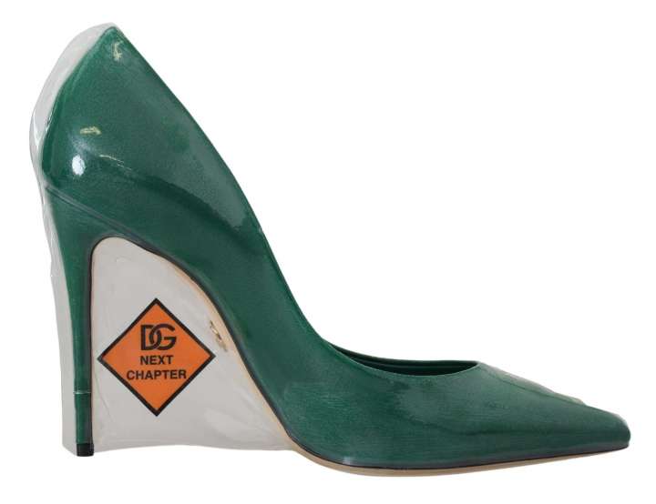 Priser på Dolce & Gabbana Emerald Elegance Leather Heels Pumps