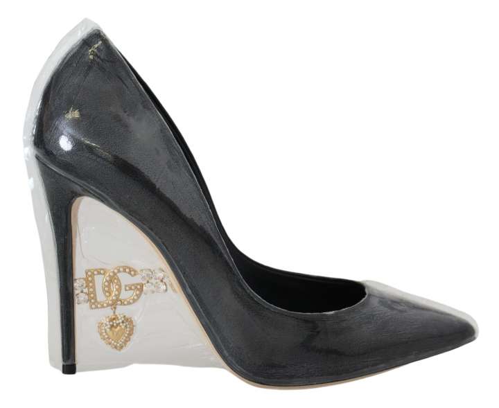 Priser på Dolce & Gabbana Elegant Black Gold Detail Heels Pumps