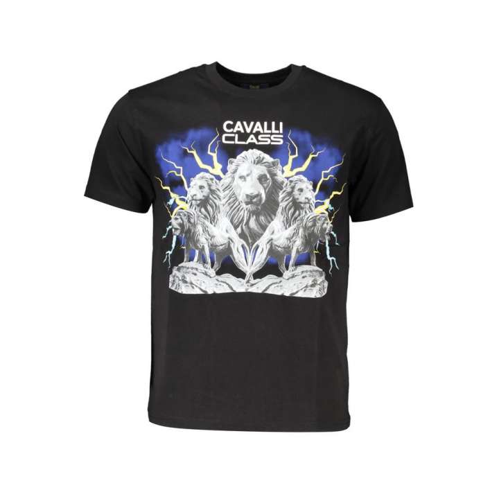 Priser på Cavalli Class Black Cotton Men T-Shirt