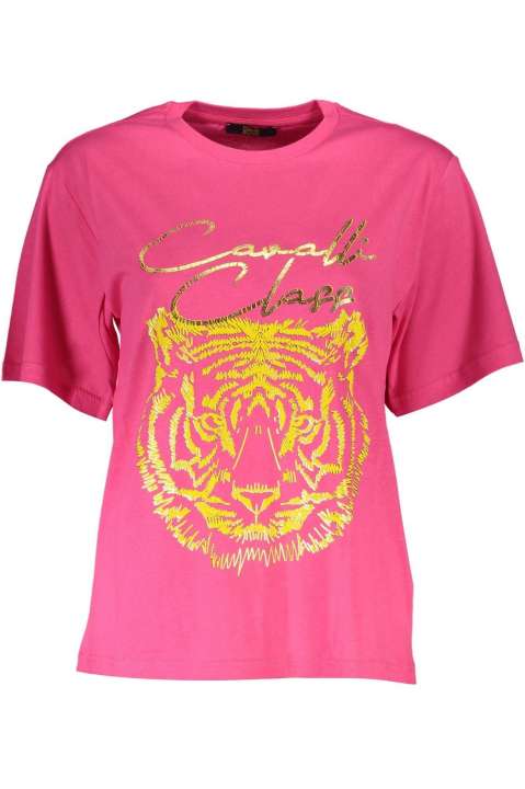 Priser på Cavalli Class Pink Cotton Women T-Shirt