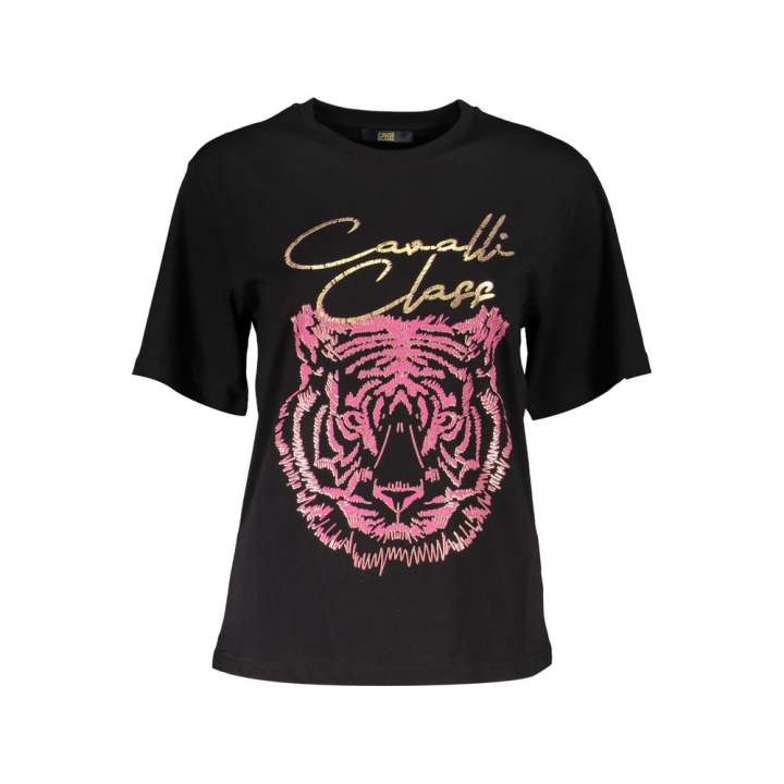 Priser på Cavalli Class Black Cotton Women T-Shirt