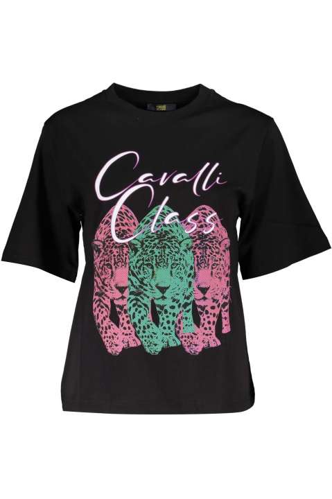 Priser på Cavalli Class Black Cotton Women T-Shirt