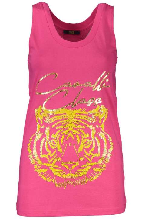 Priser på Cavalli Class Pink Cotton Women Top