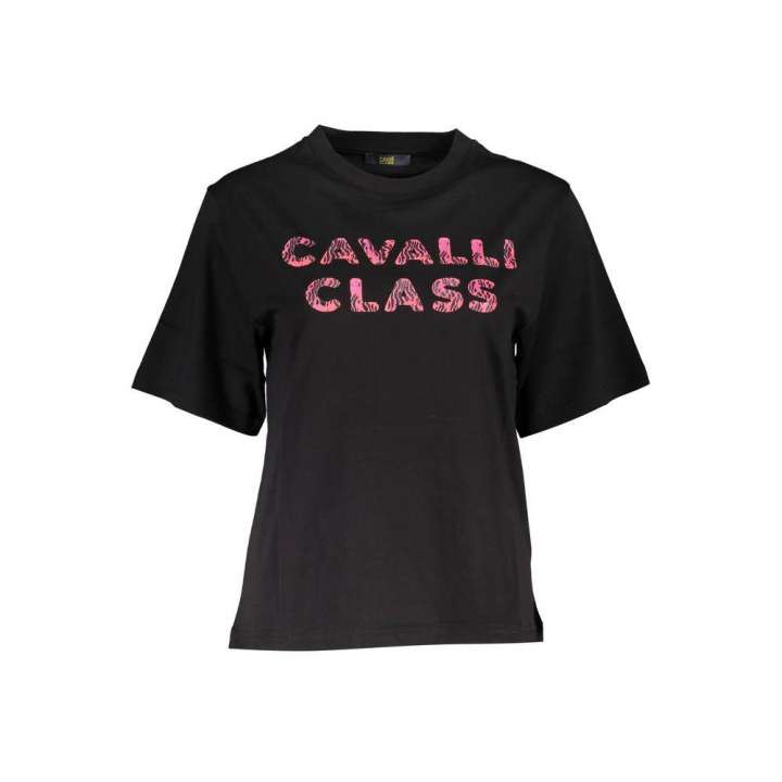 Priser på Cavalli Class Black Cotton Women T-Shirt