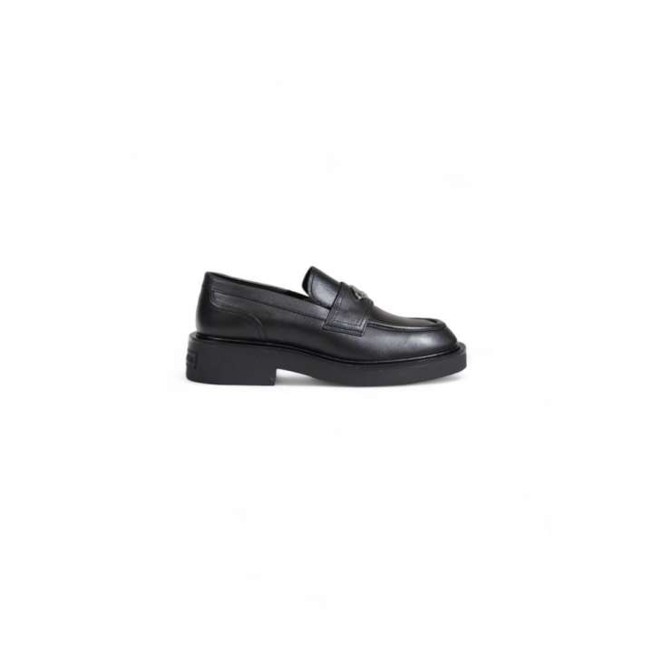 Priser på Tommy Hilfiger Black Leather Flat Shoe