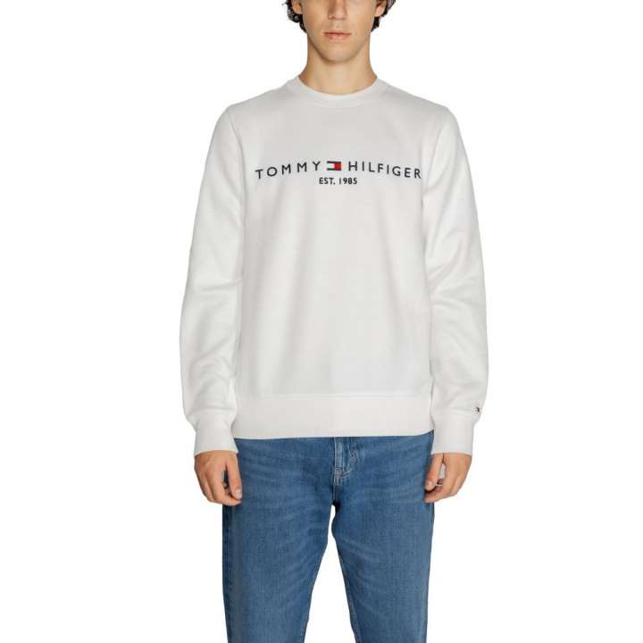 Priser på Tommy Hilfiger White Organic Cotton Sweater