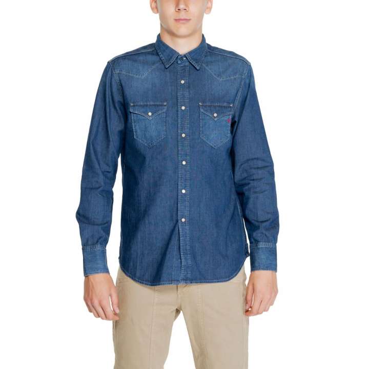 Priser på Replay Blue Cotton Shirt