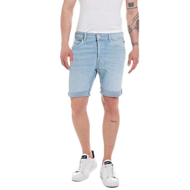 Priser på Replay Blue Cotton Short