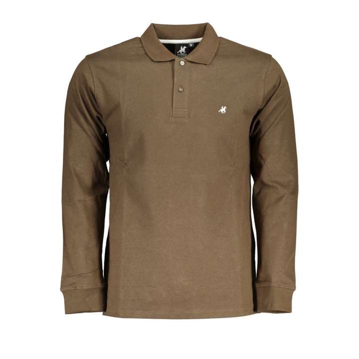 Priser på U.S. Grand Polo Elegant Long-Sleeved Brown Polo for Men